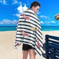 thumbnail image 4 of Coolnut Beach Towels Cute Flamingo Hearts Camping Towels Sand Free Beach Towel, 30"x60" Large Beach Towels Quick Dry Bath Travel Towels Pool Yoga Beach Mat for Men Women, 4 of 6