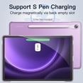 thumbnail image 4 of JETech Case for Samsung Galaxy Tab S10 FE / S9 FE 10.9-Inch, Slim Translucent Back Tri-Fold Stand Protective Tablet Cover, Support S Pen Charging, Auto Wake/Sleep (Lavender), 4 of 7
