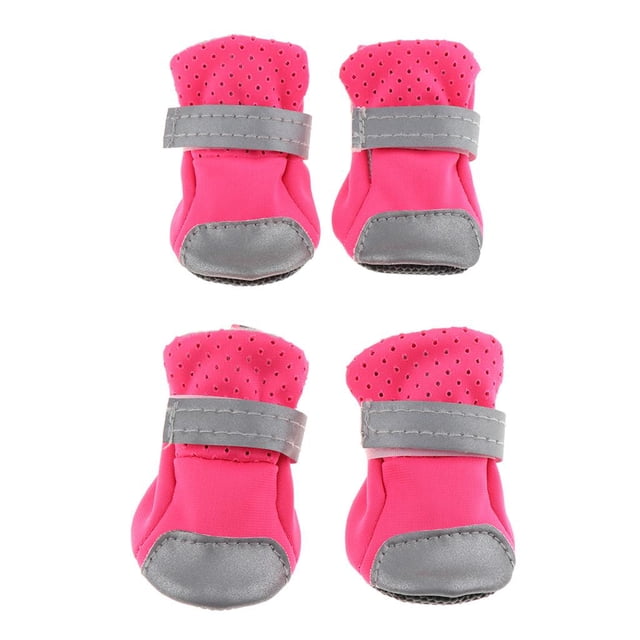 cómodos resistentes para perros de primavera verano con correas de sujeción reflectantes suelas resistentes l, tal se describe Yinane Botas de zapatos para perros