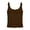 A-Brown296, variant on Yuanlong Women's Tank Top U Neck Solid Color Cropped Tanks With Built In Bra Slim Fit Minimalist Versatile Basic Layering Top