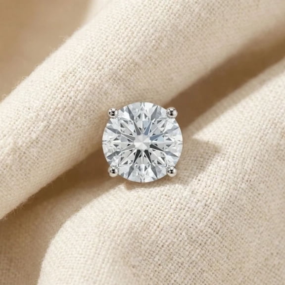 Pompeii 1/2 - 2 Ct Single Diamond Stud in 14k Gold One Earring Lab Grown (G/H,VS2-SI1)