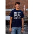 thumbnail image 4 of Best Papa Ever Worlds Greatest Father Men's Big & Tall Crewneck Graphic Tee Brisco Brands 3X, 4 of 5