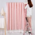 thumbnail image 2 of 1 pieza de cortinas opacas lindas y de moda con patrón hueco de estrellas, adecuadas para el dormitorio de los niños, decoración de la sala de estar, 2 of 4