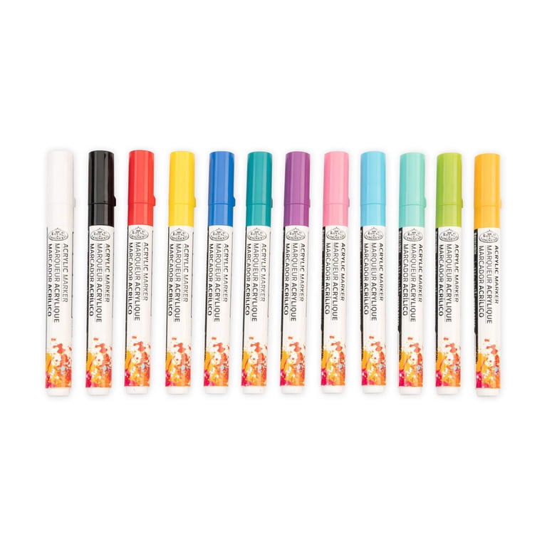 Royal & Langnickel 12PC Acrylic 2.0 mm Reversible Tip Primary