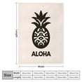 thumbnail image 4 of GOSMITH Flannel Blanket Aloha Pineapple Aloha Tropical Fruit Hawaii Healthy Organic Doodle Vitamin Ananas Food Exquisite Gifts White, 4 of 6
