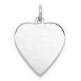thumbnail image 3 of Sterling Silver Rose Gold-plated Engraveable Heart Polished Front & Satin Back Disc Charm, 3 of 3