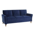 thumbnail image 2 of Topline Home Furnishings Blue Velvet Sofa-Loveseat Collection, 2 of 4