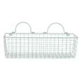 thumbnail image 2 of Medium Aqua Blue Wire Wall Basket (Set of 2) Measures 17.7x6.7x5.1, 2 of 3