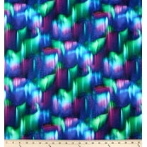 Cotton Aurora Borealis Northern Lights Stars Night Sky Galaxy Elizabeth Studios Cotton Fabric Print by the Yard (735MULTI)