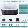 thumbnail image 2 of Costway 71" Inflatable Hot Tub with 130 Air Jets Electric Heater Pump Filter Cartridges, 2 of 9