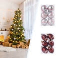 thumbnail image 3 of Yuarrent 6 pack/lote exquisitos adornos de bolas de Navidad para decoración elegante de árbol de Navidad exquisito Kits de decoración para fiestas Béisbol de 6CM + 6 uds., 3 of 6