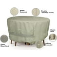 thumbnail image 4 of Covermates Round Accent Table Cover - Patio Outdoor Furniture Cover, Water Resistant, Elite 300D Polyester, 54" Diameter x 25H, Khaki, 4 of 14