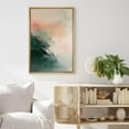 thumbnail image 3 of IDEA4WALL Framed Canvas Print Pastel Orange Pink Paint Stroke Landscape Abstract Wall Art Modern Artwork Decor Bohemian Colorful Relax/Zen for Living Room, Bedroom - Natural 16"x24", 3 of 5