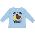 thumbnail image 3 of Inktastic Just a Girl Who Loves Chickens Girls Long Sleeve Toddler T-Shirt, 3 of 5