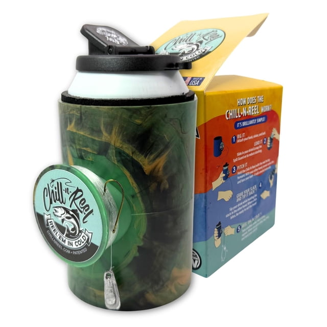 Enfriador de Lata para Pesca Chill-N-Reel con Carrete Manual de Hard Shell