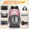 thumbnail image 5 of Bulopur Cute Axolotl Print Kids Backpack Set 4 Pcs Sweet Floral Breathable Kids School Bag with Lunch Box, Pencil Case and Water Bottle Cover for Kawaii Axolotl Lover Toddler Girls, 5 of 8