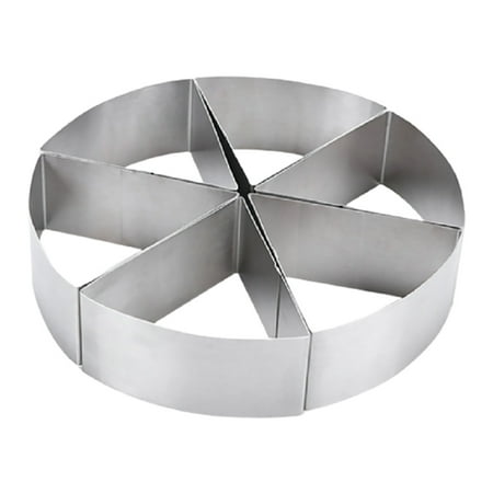 

6Pcs Stainless Steel Round Cake Cutting Mould Triangle Mousse Cutter Cutting Tool