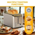thumbnail image 3 of Toaster Simple Deluxe para 2 rebanadas y 6 niveles de dorado, color plateado, 3 of 7