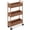 Chestnut, variant on Best Choice Products 3-Tier Slim Rolling Nursery Caddy w/Wheels, Utility Cart for Storage Organization - Natural