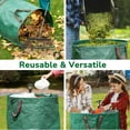 thumbnail image 3 of WKSCLPAI Reusable Yard Waste Bags, 32 Gallon Large Yard Waste Bags, Garden Leaf Bag with Lid for Leaves, Lawn Trash& Grass Clippings, Durable Tear-resistant Bag with Handle Easy to Transporting, 3 of 4