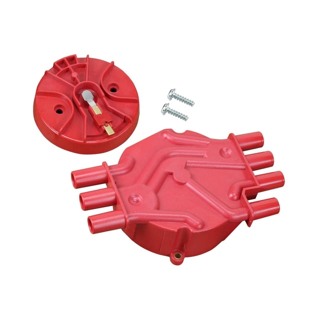 Distributor Cover Rotor Ignition Easy to Install Front Mount High Accessories with Screw for DR475 D328A 888731 Red