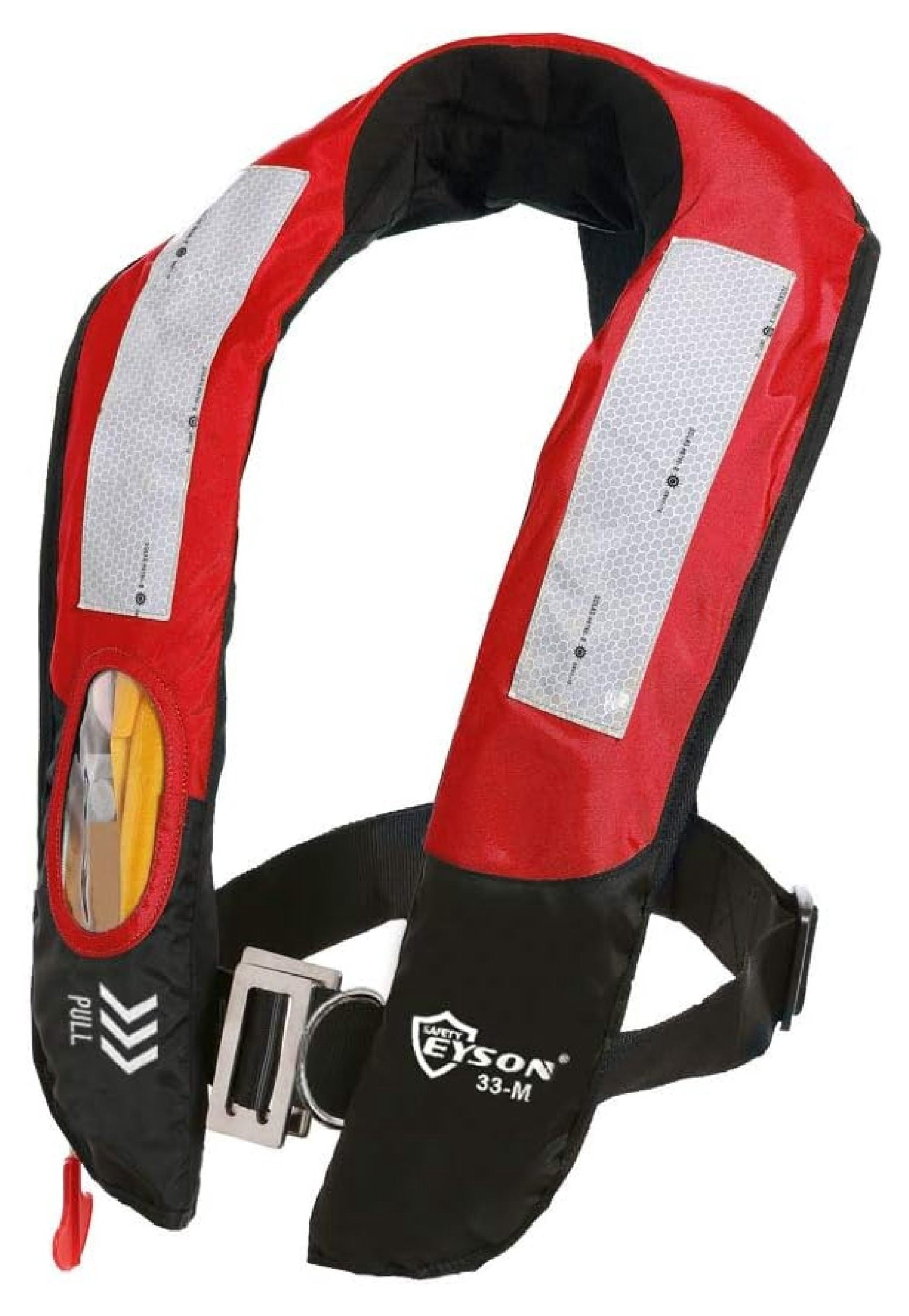 Inflatable Manual Life Vest Highly Visible for Adults Red