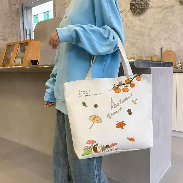 Mnsruu - Bolsa de mano reutilizable para mujer, ideal para ir de Mnsruu - Bolsa de mano reutilizable para mujer, ideal para ir de