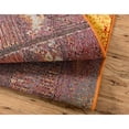 thumbnail image 5 of Unique Loom Metro Abstract Lantern Area Rug 5' x 8' Rectangle Yellow/Red, 5 of 5