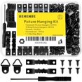 thumbnail image 1 of czcpp-Picture Hanging Kit 251 PCS, Include 50 Sawtooth Picture Hangers, 50 D Ring Picture Hangers, 150 Screws and 1 Screwdriver, Picture Frame Hanging Hardware Hanging Kit for Wall, Attache Cadre, Bl, 1 of 4