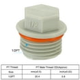 thumbnail image 3 of Unique Bargains 1/2PT PPR Pipe Fitting End Cap, 12 Pack Hex Male Water Tubing Stopper PPR Pipe Connector Plug, Grey, 3 of 6