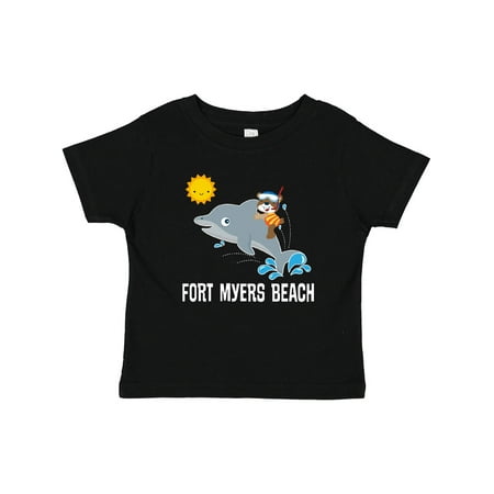 

Inktastic Fort Myers Beach Florida Dolphin Gift Baby Boy or Baby Girl T-Shirt