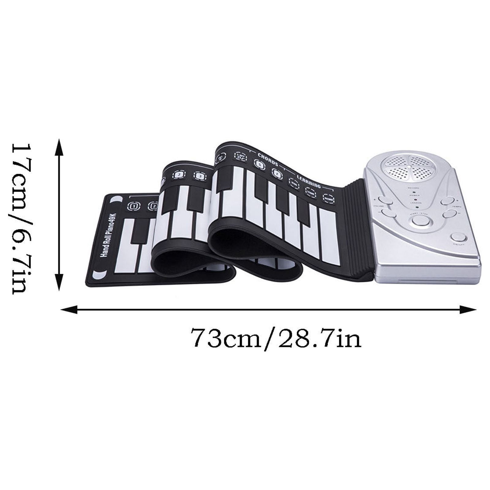 49 Keys Roll Up Piano Flexible Soft Silicone Keyboard Electronic Portable For Beginner
