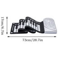 thumbnail image 4 of Fridja Portable 49 Keys Flexible Roll Up Piano Electronic Soft Keyboard Piano Silicone Xmas Gift, 4 of 7