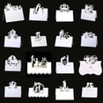 thumbnail image 2 of Tarjetas blancas de encaje con corte láser para decoración de fiestas de cumpleaños, tarjetas de nombre y lugar de mesa, ajuste de mensaje, tarjeta de felicitación, recuerdo de boda, 50/100 piezas, 2 of 4