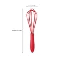thumbnail image 2 of PIX-LINK Mezclador de huevos a mano de 10 pulgadas, batidor de globos de silicona, crema de leche, utensilios de cocina para mezclar revolviendo (rojo) PIX-LINK Gadgets de cocina, 2 of 6