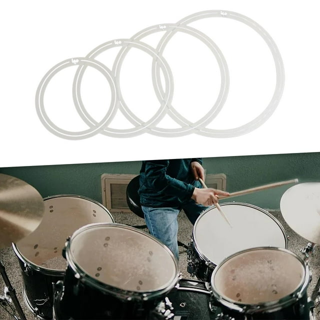 4 anillos silenciadores de tambores, anillos de tambor, accesorios prácticos accesorios de percusión de tambor , Estilo b Hugo Silenciadores de tambor