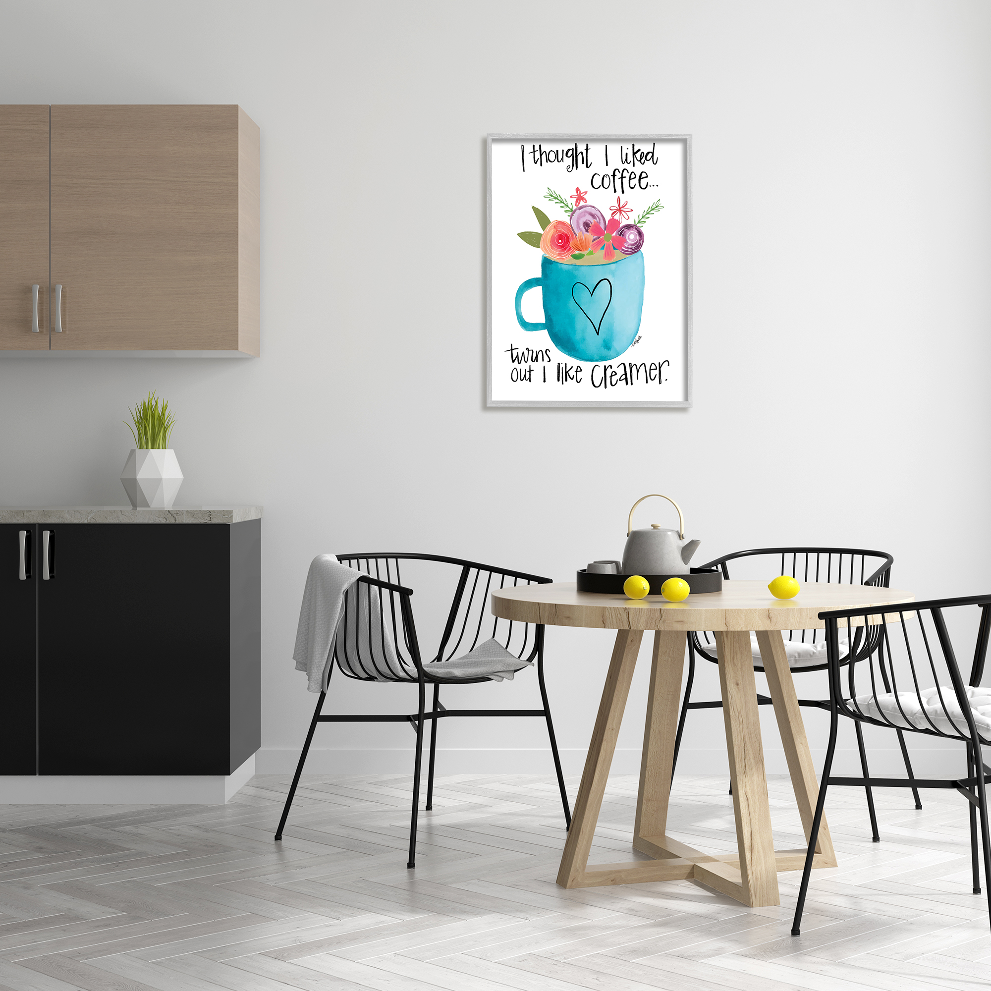 Stupell Home Décor Industries Thought I Liked Coffee Phrase Kitchen Creamer Joke, 24 x 30, Designed by Katie Doucette