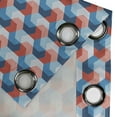 thumbnail image 3 of Ambesonne Fractal Grommet Curtain Single Panel, Mosaic Geometric Art, 50"x60", Blue Red, 3 of 5