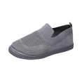 thumbnail image 3 of Dweltoz Womens Walking Shoes Slip on Non Slip Mesh Gym Sneaker Breathable Fashion Athletic Platform Sneaker with Arch Support,Gray 36, 3 of 7