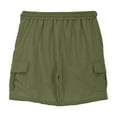 thumbnail image 6 of HAOTAGS Cargo Shorts for Teen Boys(3-14), Casual Summer Sport Shorts with Multi-pockets Green 13-14 Years, 6 of 6