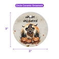 thumbnail image 5 of Happy Halloween Mastiff Witches Hat Pumpkin Carving Ceramic Round Ornament Mastiffs Dog Lover Gifts Idea Home Tree Decor - 02019, 5 of 5
