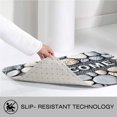 thumbnail image 3 of stone welcome 16x24 Flannel Bath Mat for Bathroom, Anti-Slip Backing Soft Bathroom Rug, Washable Water Absorbent Mat, 3 of 9