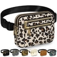 thumbnail image 1 of Riñonera Capolo Fashion para mujer impermeable con estampado de leopardo, 1 of 7