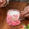 thumbnail image 3 of Double Wall Insulated Glass Mug with Real Preserved Flowers, Clear Coffee Cup with Handle for Hot & Cold Drinks, Elegant Tea Cup for Home Office Gift, 3 of 6