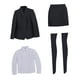 thumbnail image 4 of Ropa femenina a escala 1/6, figura de mujer coleccionable, ropa de moda, camisa blanca, chaqueta de traje formal negra para figura de acción de 12, 4 of 8