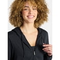 thumbnail image 5 of Athletic Works Women's and Women's Plus ButterCore Zip Front Hoodie, Sizes XS-4X, 5 of 6