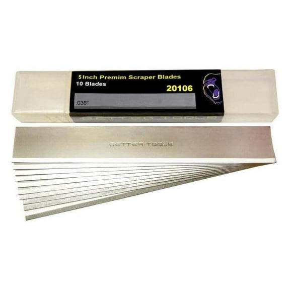 5" Scraper Blades -50 blades/box - 10 blades/tube