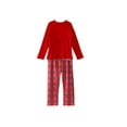 thumbnail image 4 of Bowanadacles Family Matching Pajamas Christmas Cartoon Plaid Sleepwear Sets, 4 of 6