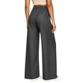 thumbnail image 4 of Fmbrln Womens Wide Leg Pants Stretchy False Jeans Elastic Waist Drawstring Casual Loose Denim-like Pants with Pockets, 4 of 8