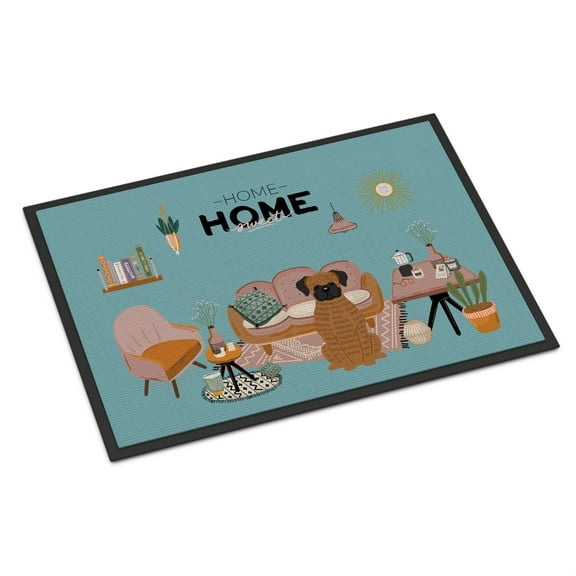 Brindle Boxer Sweet Home Indoor or Outdoor Mat 18x27 CK7962MAT